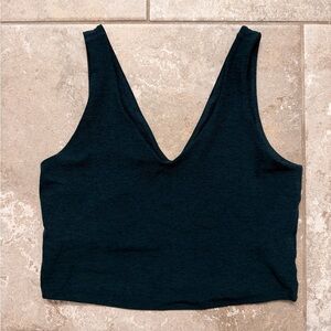 Beyond Yoga Space Dye Dark Green Med Crop Top